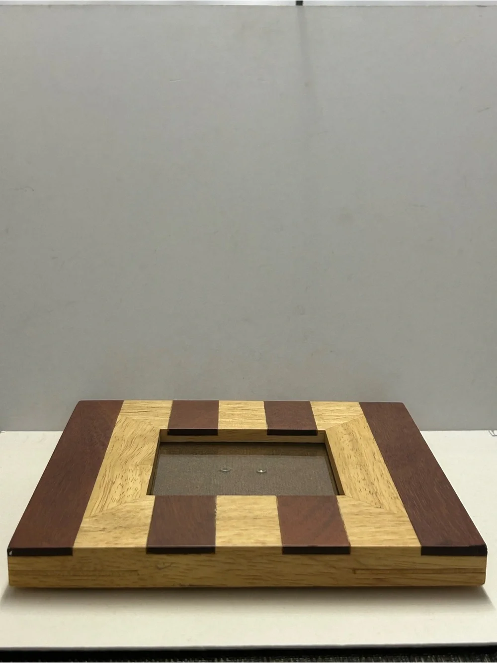Vintage Picture Frame 1997 HB Group Wood Inlay Geometric MCM